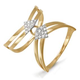 Золотое кольцо КЮЗ Del'ta D113237 с фианитом D113237 фото