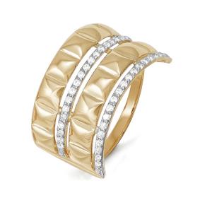 Золотое кольцо КЮЗ Del'ta D113254 с фианитом D113254 фото