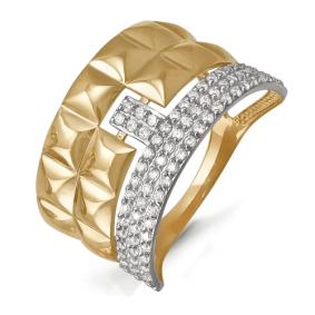 Золотое кольцо КЮЗ Del'ta D113256 с фианитом D113256 фото