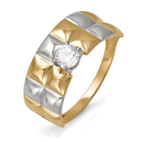 Золотое кольцо КЮЗ Del'ta D113267 с фианитом D113267 фото