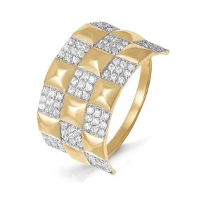 Золотое кольцо КЮЗ Del'ta D113269 с фианитом D113269 фото