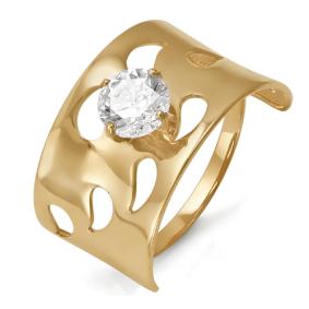 Золотое кольцо КЮЗ Del'ta D113278 с фианитом D113278 фото