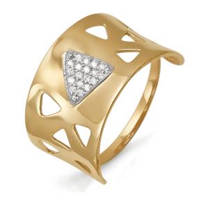 Золотое кольцо КЮЗ Del'ta D113279 с фианитом D113279 фото