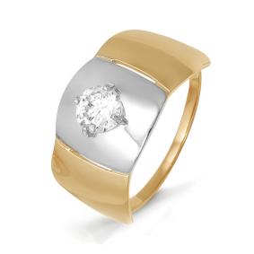 Золотое кольцо КЮЗ Del'ta D113286 с фианитом D113286 фото