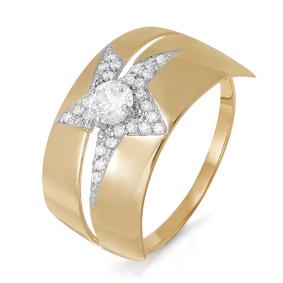 Золотое кольцо КЮЗ Del'ta D113309 с фианитом D113309 фото