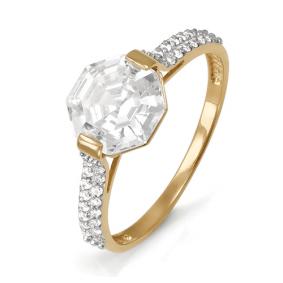 Золотое кольцо КЮЗ Del'ta D113340 с фианитом D113340 фото