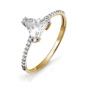 Золотое кольцо КЮЗ Del'ta D113347 с фианитом D113347 фото