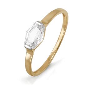Золотое кольцо КЮЗ Del'ta D113351 с фианитом D113351 фото