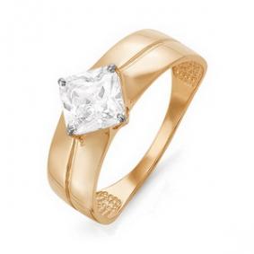 Золотое кольцо КЮЗ Del'ta D113363 с фианитом D113363 фото