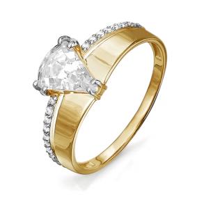 Золотое кольцо КЮЗ Del'ta D113364 с фианитом D113364 фото