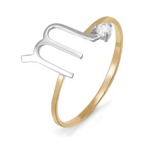 Золотое кольцо знак зодиака Скорпион КЮЗ Del'ta с фианитом D113373 D113373 фото