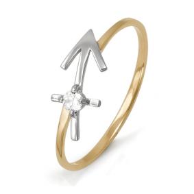 Золотое кольцо КЮЗ Del'ta D113374 с фианитом D113374 фото