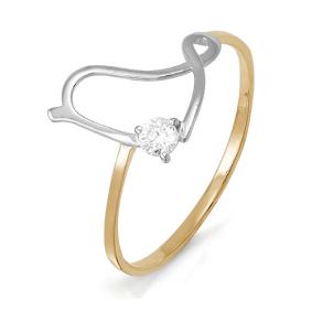 Золотое кольцо знак зодиака Козерог КЮЗ Del'ta с фианитом D113375 D113375 фото