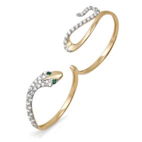 Золотое кольцо КЮЗ Del'ta D113398 с фианитом D113398 фото