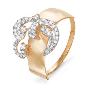 Золотое кольцо КЮЗ Del'ta D113409 с фианитом D113409 фото