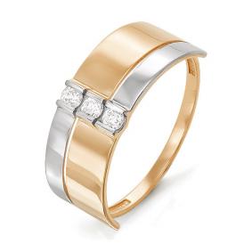 Золотое кольцо КЮЗ Del'ta D113426 с фианитом D113426 фото