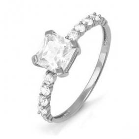 Кольцо из белого золота КЮЗ Del'ta D113439 с фианитом D113439 фото