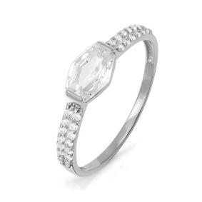 Кольцо из белого золота КЮЗ Del'ta D113445 с фианитом D113445 фото