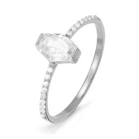 Золотое кольцо КЮЗ Del'ta D113448 с фианитом D113448 фото