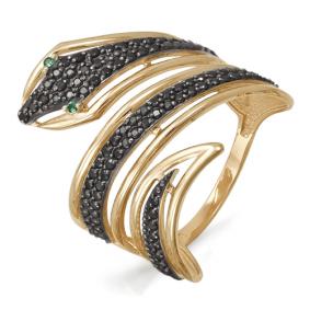 Золотое кольцо КЮЗ Del'ta D113457 с фианитом D113457 фото