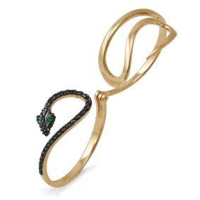 Золотое кольцо КЮЗ Del'ta D113459 с фианитом D113459 фото