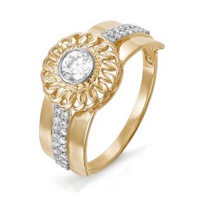 Золотое кольцо КЮЗ Del'ta D113466 с фианитом D113466 фото