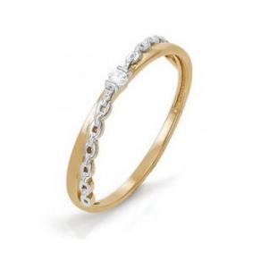 Золотое кольцо КЮЗ Del'ta D113471 с фианитом D113471 фото