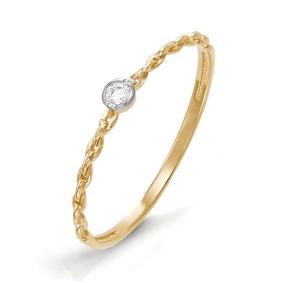 Золотое кольцо КЮЗ Del'ta D113472 с фианитом D113472 фото