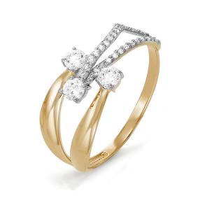 Золотое кольцо КЮЗ Del'ta D113488 с фианитом D113488 фото