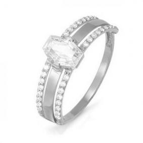 Кольцо из белого золота КЮЗ Del'ta D113504 D113504 фото