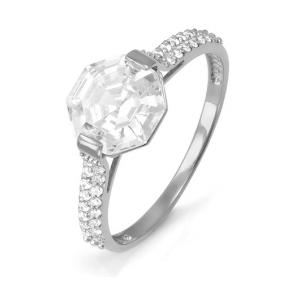 Кольцо из белого золота КЮЗ Del'ta D113506 с фианитом D113506 фото