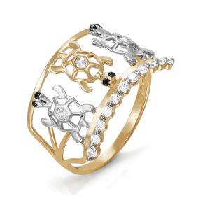 Золотое кольцо КЮЗ Del'ta D113524 с фианитом D113524 фото