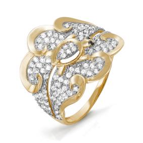 Золотое кольцо КЮЗ Del'ta D113531 с фианитом D113531 фото