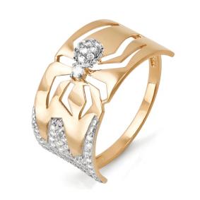 Золотое кольцо КЮЗ Del'ta D113543 с фианитом D113543 фото