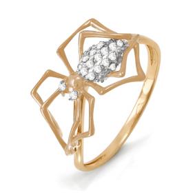 Золотое кольцо КЮЗ Del'ta D113544 с фианитом D113544 фото