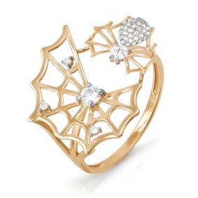 Золотое кольцо КЮЗ Del'ta D113548 с фианитом D113548 фото