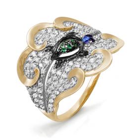 Золотое кольцо КЮЗ Del'ta D113573 с фианитом D113573 фото