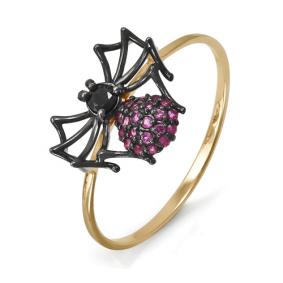 Золотое кольцо КЮЗ Del'ta D113575 с фианитом D113575 фото