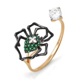 Золотое кольцо КЮЗ Del'ta D113634 с фианитом D113634 фото