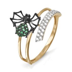 Золотое кольцо КЮЗ Del'ta D113659 с фианитом D113659 фото