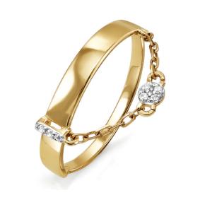 Золотое кольцо КЮЗ Del'ta D113683 с фианитом D113683 фото