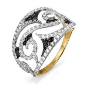 Золотое кольцо КЮЗ Del'ta D113701 с фианитом D113701 фото