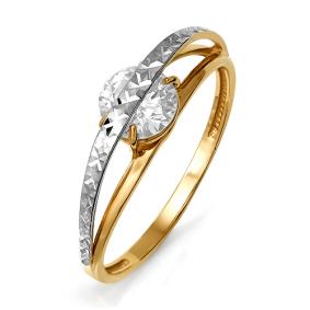 Золотое кольцо КЮЗ Del'ta D113703 с фианитом D113703 фото
