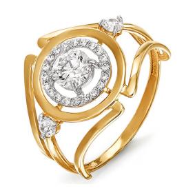 Золотое кольцо КЮЗ Del'ta D113722 с фианитом D113722 фото