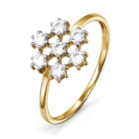 Золотое кольцо КЮЗ Del'ta D113726 с фианитом D113726 фото