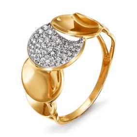 Золотое кольцо КЮЗ Del'ta D113729 с фианитом D113729 фото