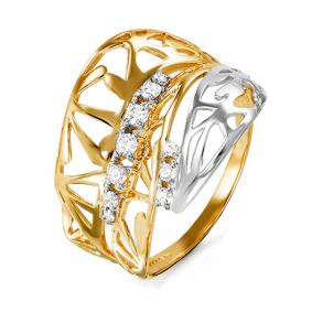 Золотое кольцо КЮЗ Del'ta D113765 с фианитом D113765 фото