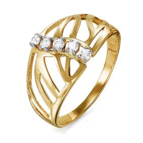 Золотое кольцо КЮЗ Del'ta D113770 с фианитом D113770 фото