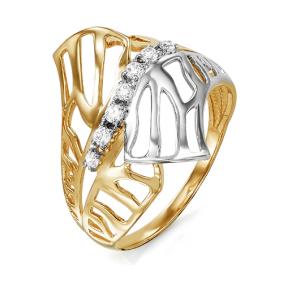 Золотое кольцо КЮЗ Del'ta D113775 с фианитом D113775 фото