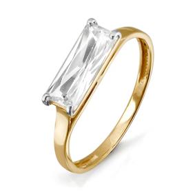 Золотое кольцо КЮЗ Del'ta D113872 с фианитом D113872 фото